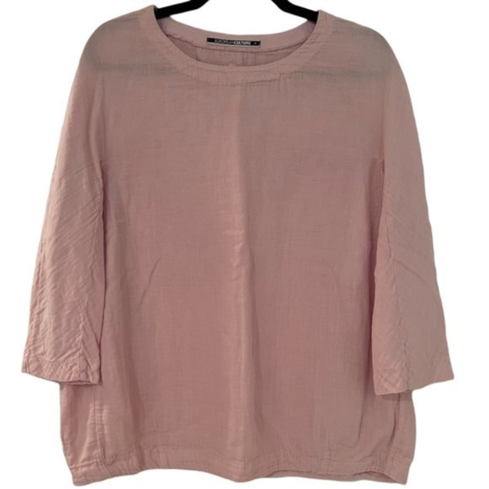 Women's European Culture‎ Made in Italy Royal Dye Shirt M